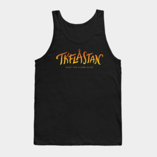 Keep the Flame Alive: TKFLASTAN orange logo Tank Top