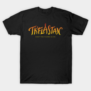 Keep the Flame Alive: TKFLASTAN orange logo T-Shirt