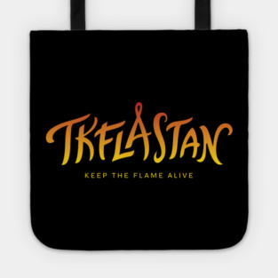Keep the Flame Alive: TKFLASTAN orange logo Tote