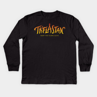Keep the Flame Alive: TKFLASTAN orange logo Kids Long Sleeve T-Shirt