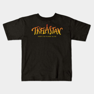 Keep the Flame Alive: TKFLASTAN orange logo Kids T-Shirt