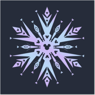 Mickey snowflake Posters and Art