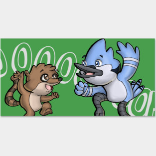 Regular Show Mordecai and Rigby Posters and Art