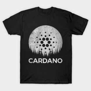 Vintage Cardano Coin Crypto To The Moon Token Cryptocurrency Wallet Cardano HODL Birthday Gift For Men Women T-Shirt