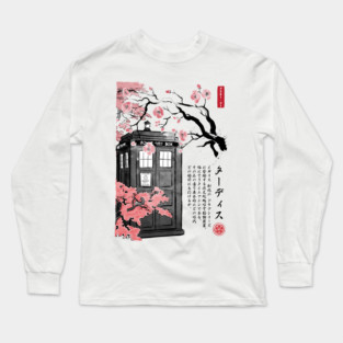 Tardis sumi-e Long Sleeve T-Shirt