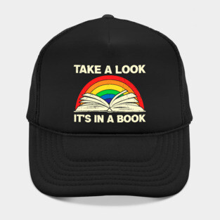 Take a look it's in a book,Reading rainbow Hat