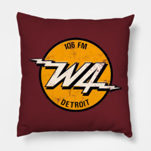 FM 104 Detroit / 80s Radio Station Pillow