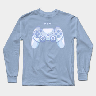 Cute game controller Blue Long Sleeve T-Shirt
