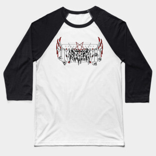 Black Metal Rudolph Baseball T-Shirt