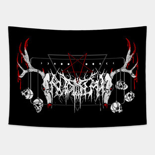 Black Metal Rudolph Tapestry