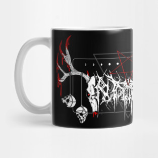 Black Metal Rudolph Mug