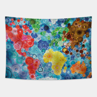 World Map Tapestry