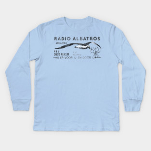 Radio Albatros Netherlands / Defunct 80s Radio Station Kids Long Sleeve T-Shirt