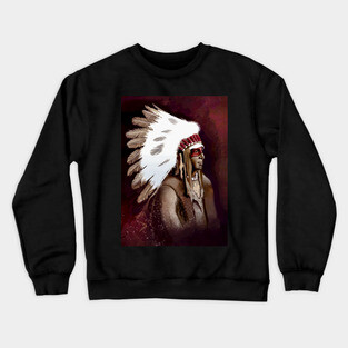 Native American Warrior Crewneck Sweatshirt