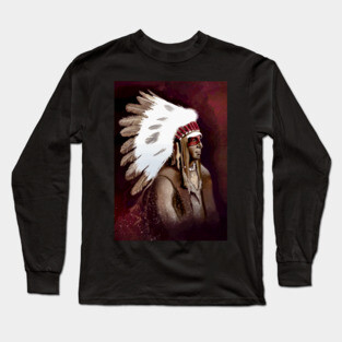 Native American Warrior Long Sleeve T-Shirt