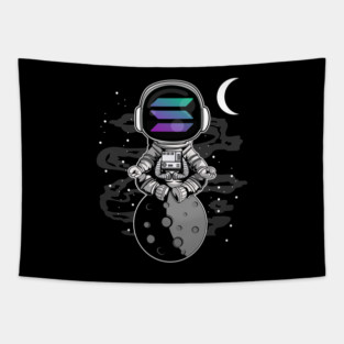 Astronaut Solana Coin To The Moon Crypto Token Cryptocurrency Wallet Birthday Gift For Men Women Kids Tapestry