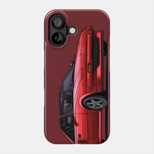 Toyota MR2 SW11 Red - Digital drawing Phone Case