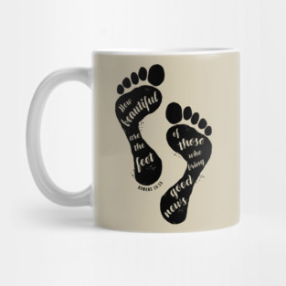Beautiful Feet Romans Bible Memory Verse Acronym Mug