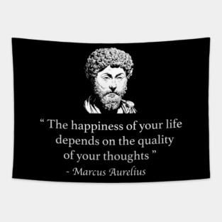 Marcus Aurelius quote on hapiness Tapestry