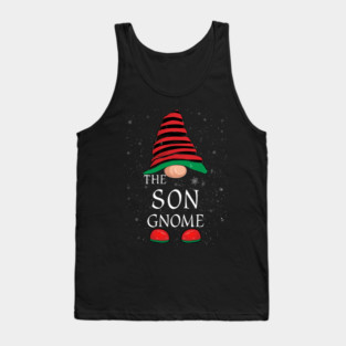 Son Gnome Family Matching Christmas Funny Gift Pajama Tank Top