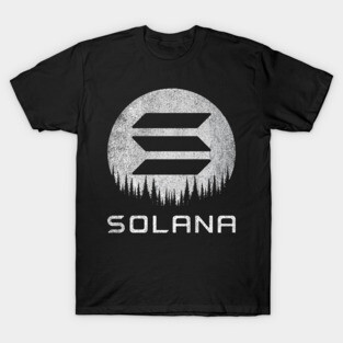 Vintage Solana Coin To The Moon Crypto Token Cryptocurrency Wallet Birthday Gift For Men Women Kids T-Shirt