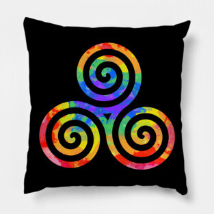 Tie dye Celtic Swirls Pillow