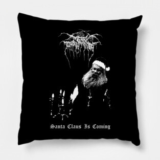Black Metal Christmas Pillow
