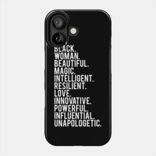 I Am Black, Woman, Beautiful. | African American | Black Lives | Black Women Matter Phone Case