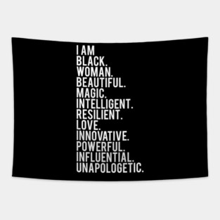 I Am Black, Woman, Beautiful. | African American | Black Lives | Black Women Matter Tapestry
