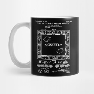Monopoly Game Patent White Mug
