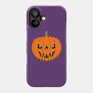 Scary Jack-o'-Lantern Halloween Design Phone Case