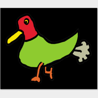 Funny Farting Duck Posters and Art