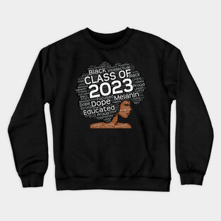 Class of 2023 Black Woman Afro Crewneck Sweatshirt