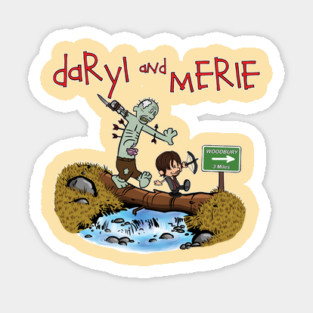 Daryl and Merle Sticker