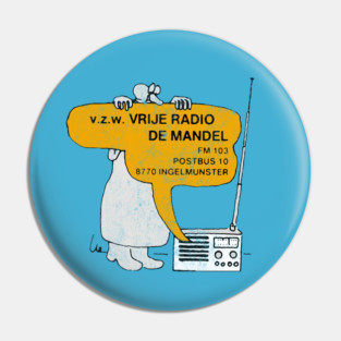 Radio Ingelmunster, Belgium  80s Radio Station Pin