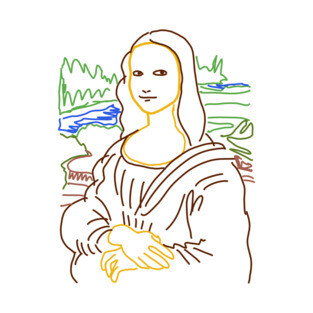 Simple Mona Lisa T-Shirt