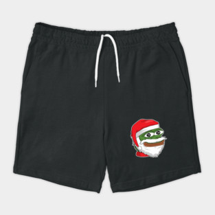 Santa Pepe FeelsOkayMan - White Outline Shorts