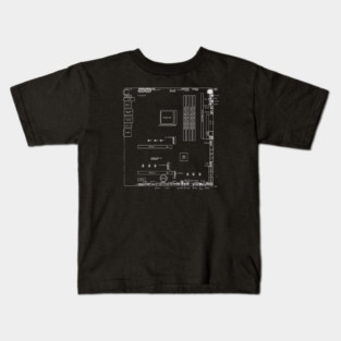 Asus ROG CROSSHAIR VIII EXTREME layout Kids T-Shirt