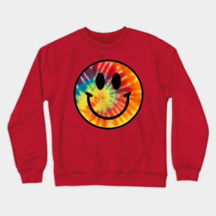 Tie-Dyed Smiley Face Crewneck Sweatshirt