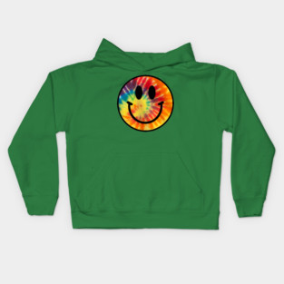 Tie-Dyed Smiley Face Kids Hoodie