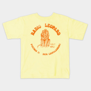 Radio Leopard / 70s Radio Station Kids T-Shirt