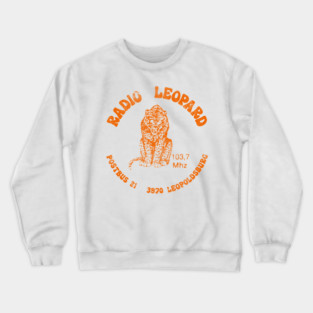 Radio Leopard / 70s Radio Station Crewneck Sweatshirt