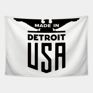 Made in Detroit retro logo Tapestry