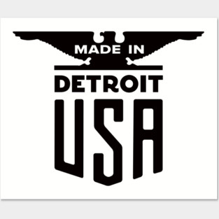 Made in Detroit retro logo Posters and Art