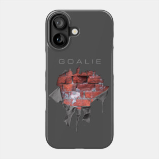 Torn Brick Wall Hockey Goalie - hockey player Phone Case
