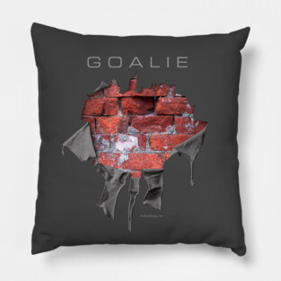 Torn Brick Wall Hockey Goalie - hockey player Pillow