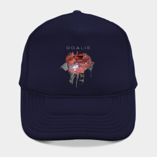 Torn Brick Wall Hockey Goalie - hockey player Hat