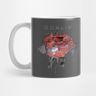 Torn Brick Wall Hockey Goalie - hockey player Mug