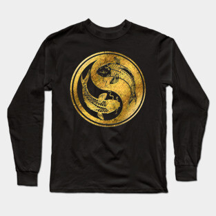 Yin Yang Golden Koi Long Sleeve T-Shirt