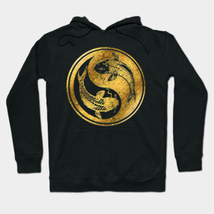 Yin Yang Golden Koi Hoodie
